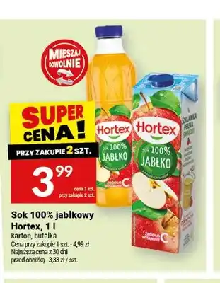 Twój Market Sok 100% jabłkowy Hortex butelka oferta