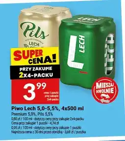 Twój Market Piwo Lech Premium 5,0% 4-pak oferta