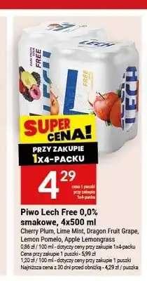 Twój Market Piwo bezalkoholowe Lech Free 0,0% smakowe Cherry Plum 4-pak oferta