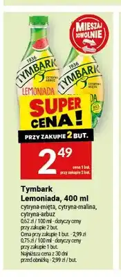 Twój Market Lemoniada Tymbark cytryna-mięta oferta