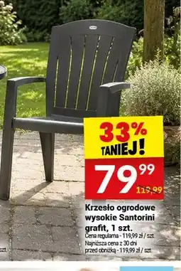 Twój Market Krzesło ogrodowe wysokie Santorini grafit oferta
