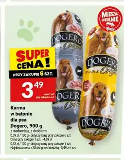 Twój Market Karma w batonie dla psa Dogero z wołowiną oferta