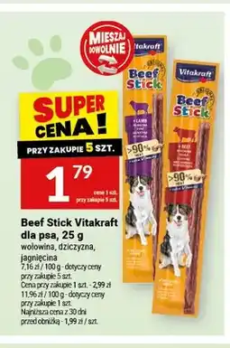 Twój Market Beef Stick Vitakraft dla psa wołowina oferta