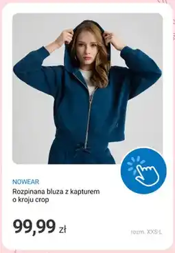Smyk Rozpinana bluza z kapturem o kroju crop NOWEAR oferta