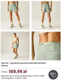 Regatta Spodenki sportowe damskie Nimble Zielony Dare 2b oferta