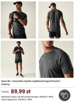 Regatta Koszulka męska szybkoschnąca Dare 2b Persist czarny oferta
