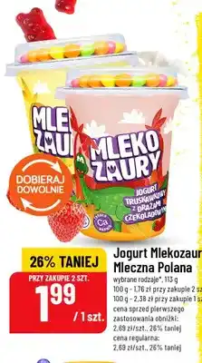 Polomarket Jogurt Mlekozaury Mleczna Polana oferta