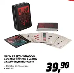 Media Markt Karty do gry SHERWOOD Stranger Thinngs 5 Czarny z czerwonym motywem oferta