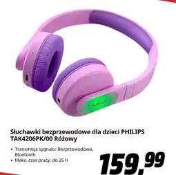 Media Markt Słuchawki bezprzewodowe dla dzieci PHILIPS TAK4206PK/00 Różowy oferta