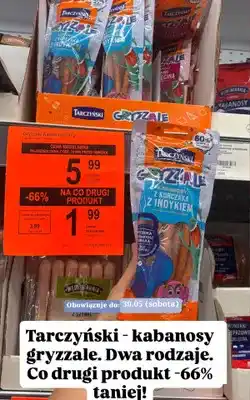 ALDI Kabanosy z szynki z cielęciną Tarczyński Gryzzale oferta