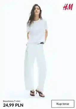 H&M Bawełniany T-shirt H&M oferta