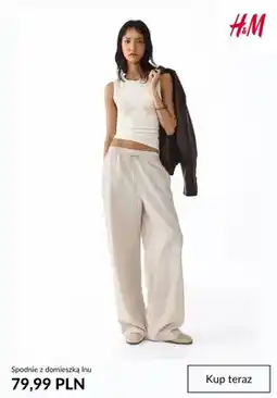 H&M Spodnie z domieszką lnu H&M oferta