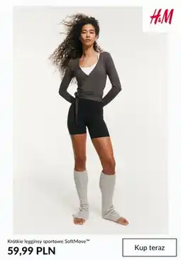H&M Krótkie legginsy sportowe SoftMove oferta