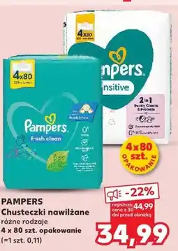 Kaufland Chusteczki nawilżane Pampers sensitive 4-pak oferta