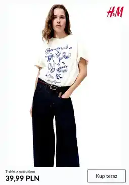 H&M T-shirt z nadrukiem H&M oferta
