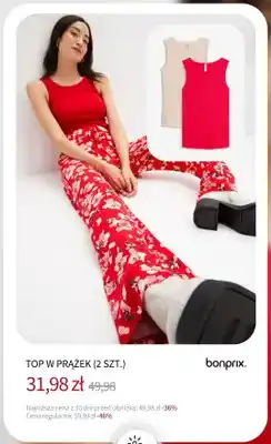 BonPrix Top w prążek bonprix. 2-pak oferta