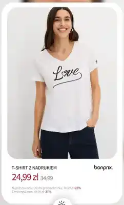 BonPrix T-shirt z nadrukiem bonprix oferta