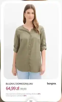 BonPrix Bluzka z domieszką lnu bonprix oferta