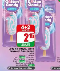 Dino Lody na patyku wata cukrowa Bambolino oferta
