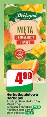 Dino Herbatka ziołowa Mięta z pomarańczą i mango Herbapol oferta