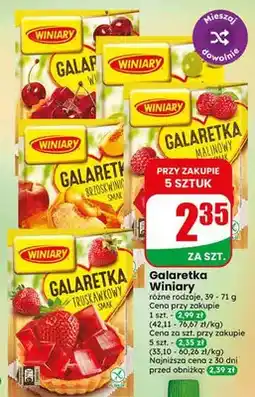 Dino Galaretka o smaku wiśniowym Winiary oferta