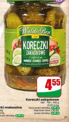 Dino Koreczki zakąskowe z ogórka Waldi Ben oferta
