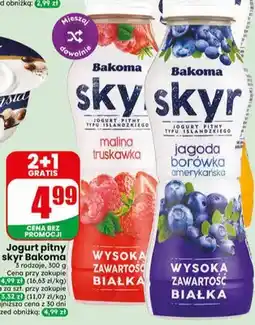 Dino Jogurt pitny skyr Bakoma malina truskawka oferta