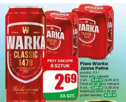 Dino Piwo Warka Jasne Pełne puszka oferta