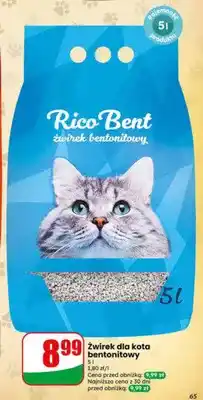 Dino Żwirek dla kota bentonitowy Rico Bent oferta