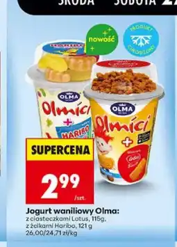 Biedronka Jogurt waniliowy Olma z ciasteczkami Lotus oferta