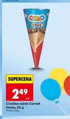 Biedronka Ciastka rożek Cornet Ozmo oferta