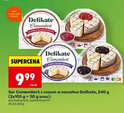 Biedronka Ser Camembert z sosem w saszetce Delikate żurawinowym oferta