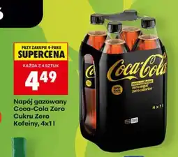 Biedronka Napój gazowany Coca-Cola Zero Cukru Zero Kofeiny 4-pak oferta