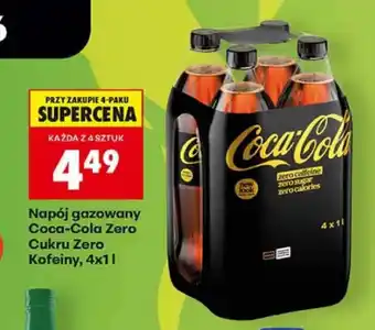 Biedronka Napój gazowany Coca-Cola Zero Cukru Zero Kofeiny 4-pak oferta