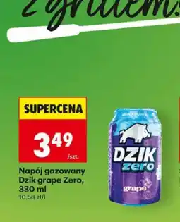 Biedronka Napój gazowany Dzik grape Zero oferta