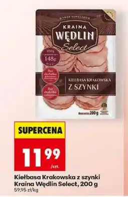 Biedronka Kiełbasa Krakowska z szynki Kraina Wędlin Select oferta