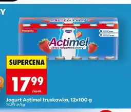Biedronka Jogurt Actimel truskawka 12-pak oferta
