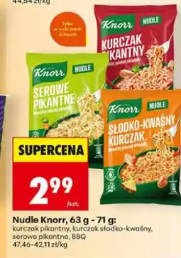 Biedronka Nudle Knorr kurczak pikantny oferta