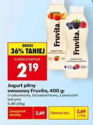 Biedronka Jogurt pitny owocowy Fruvita truskawkowy oferta
