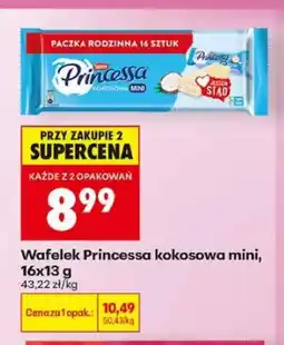 Biedronka Wafelek Princessa kokosowa mini 16-pak oferta