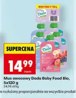 Biedronka Mus owocowy Dada Baby Food Bio 5-pak oferta