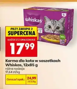 Biedronka Karma dla kota w saszetkach Whiskas 12-pak oferta