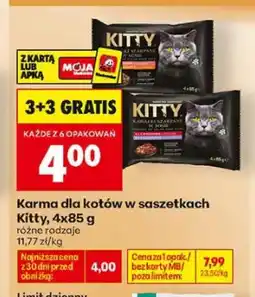 Biedronka Karma dla kotów w saszetkach Kitty 4-pak oferta