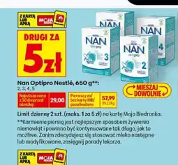 Biedronka Mleko modyfikowane Nan Optipro 2 oferta
