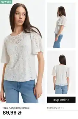 Top z rustykalnej koronki