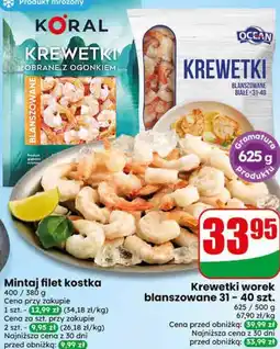 Dino Krewetki worek blanszowane Koral oferta