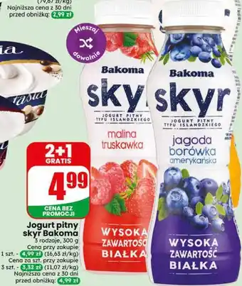 Dino Jogurt pitny skyr Bakoma oferta
