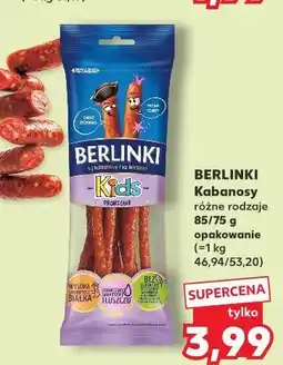 Kaufland BERLINKI Kabanosy rożne rodzaje 85/75 g opakowanie oferta