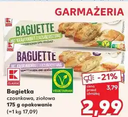 Kaufland Bagietka czosnkowa, ziołowa 175 g opakowanie oferta
