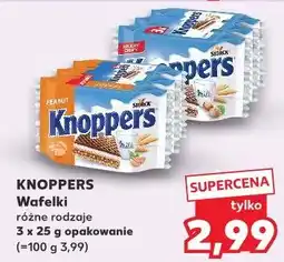 Kaufland Wafelki różne rodzaje 3 x 25 g opakowanie KNOPPERS oferta